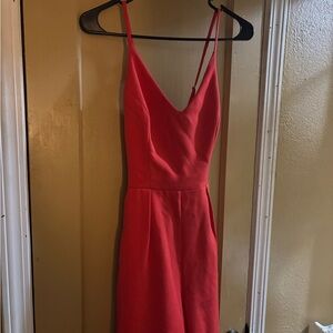 Elegant Red Sleeveless Dress
